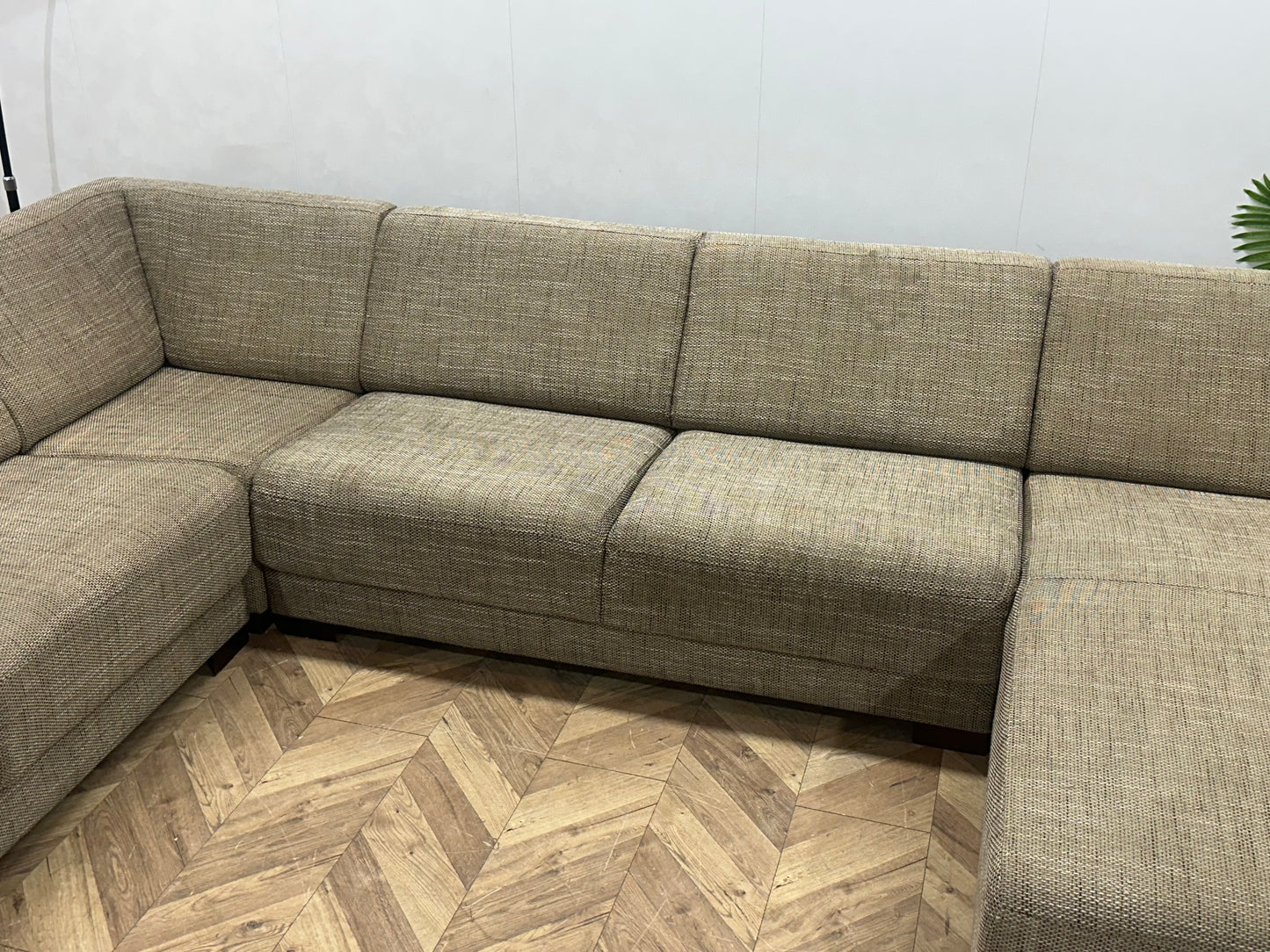 Beige U Bank ~ Vaste Kussens