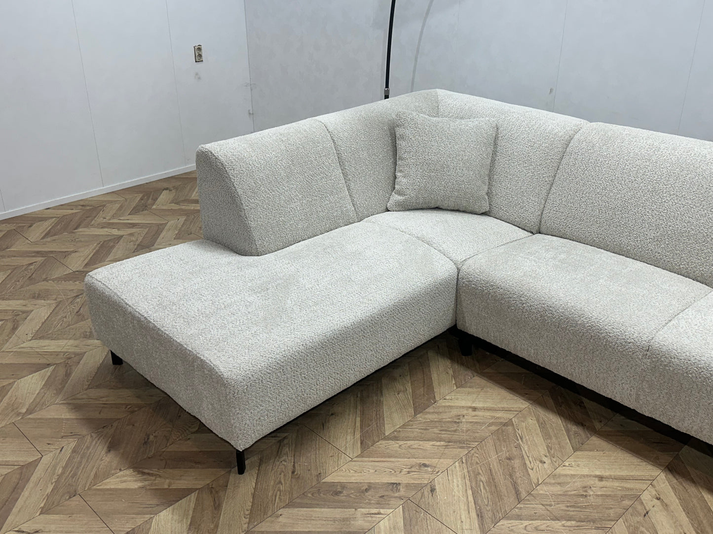 !Showroommodel! Crème Bouclé Hoekbank