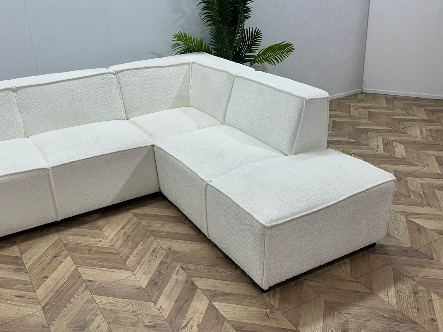 Witte Bloucé Stoffen U Bank ~ Vaste Kussens