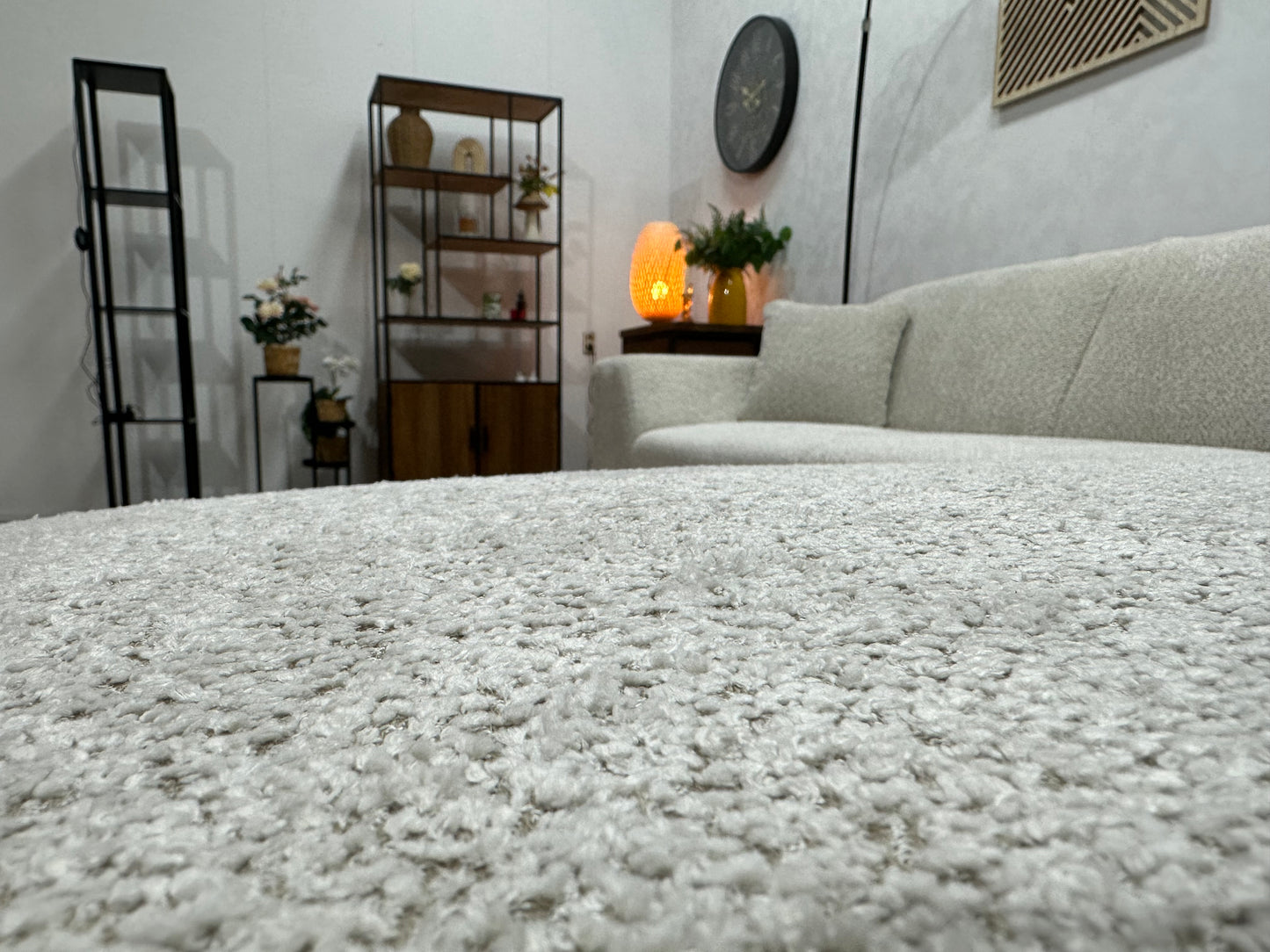 !Showroommodel! Crème Boucle Hoekbank