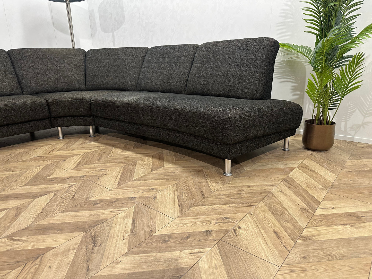 Antraciet Design Hoekbank Inc Hocker ~ Nieuwstaat