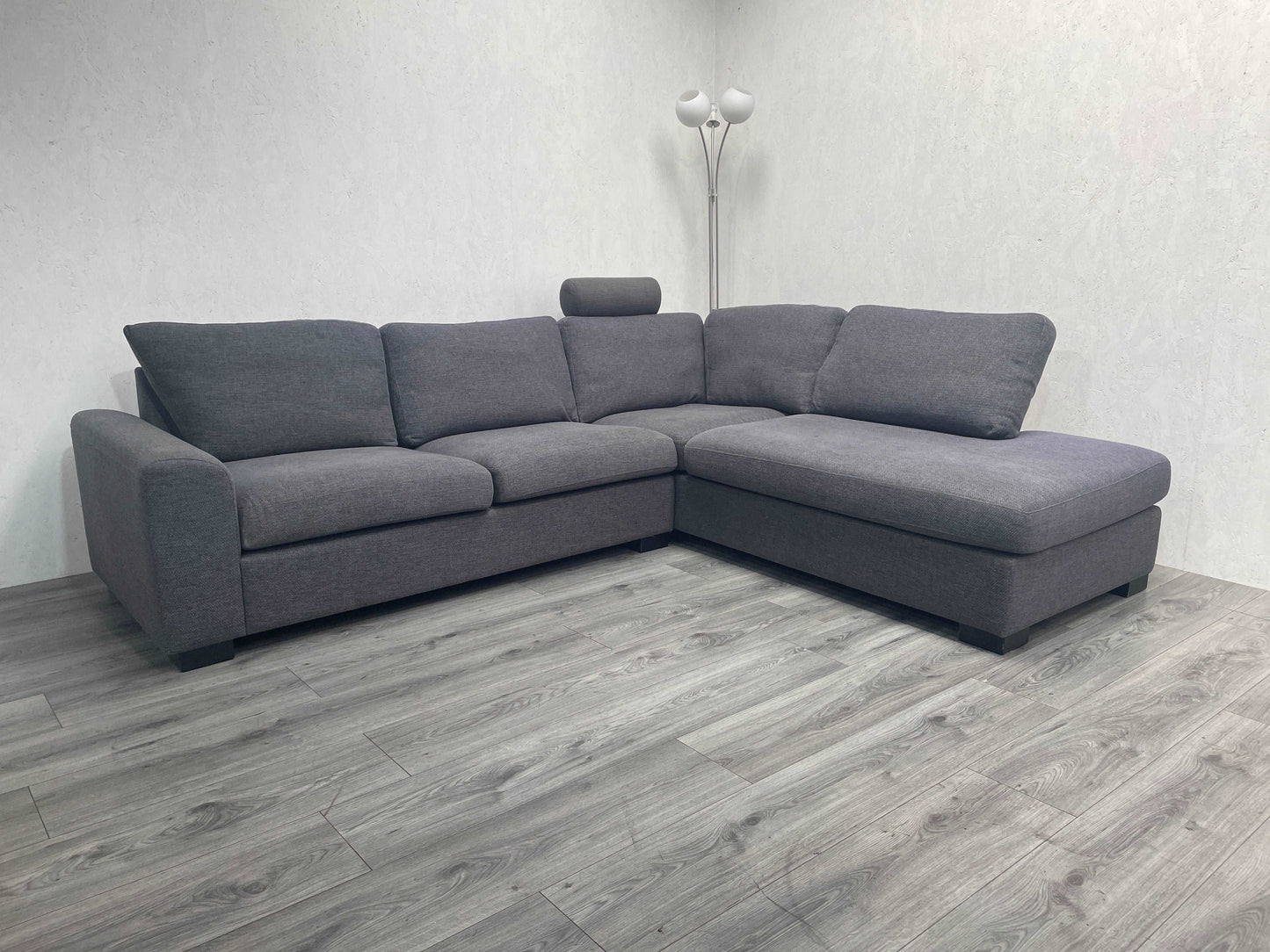 Antraciet Hoekbank ~ Losse Afritsbare Kussens - Banken Bazaar