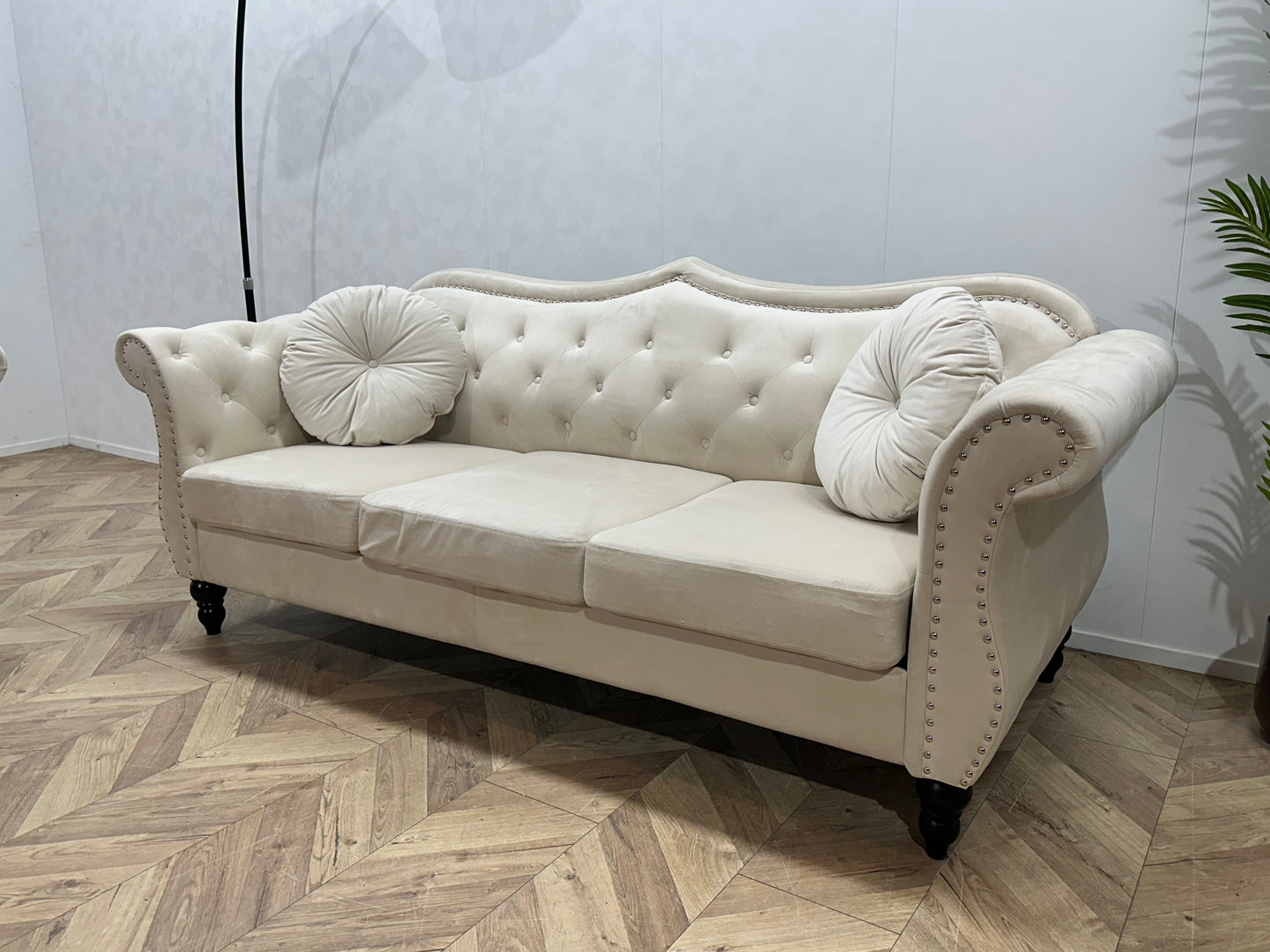 Beliani Crème Velvet Banken Set ~ Nieuwstaat