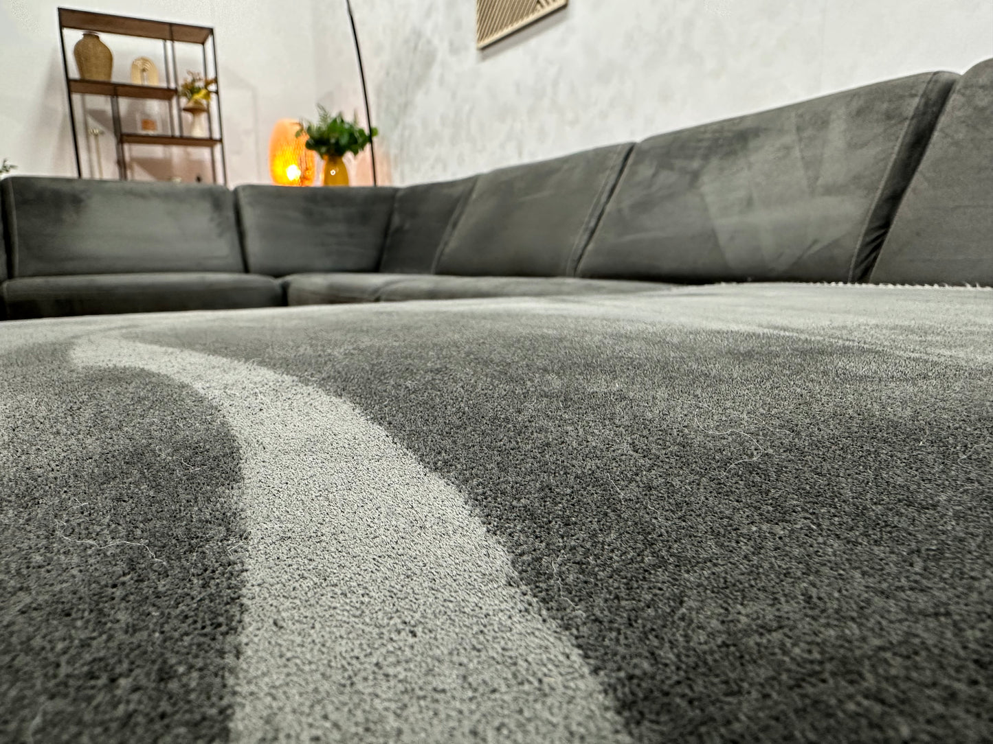 Antraciet Suède Stoffen U Bank ~ Vaste Kussens