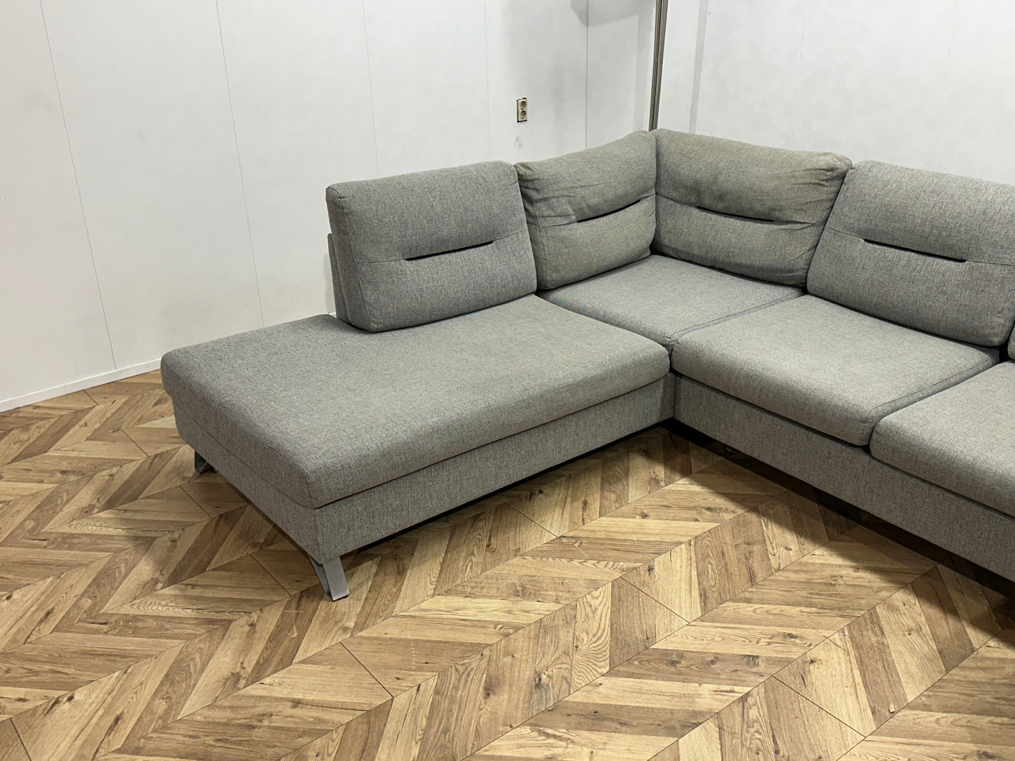 H&H Licht Grijze U Bank ~ Losse Kussens Met Afneembare Hoezen