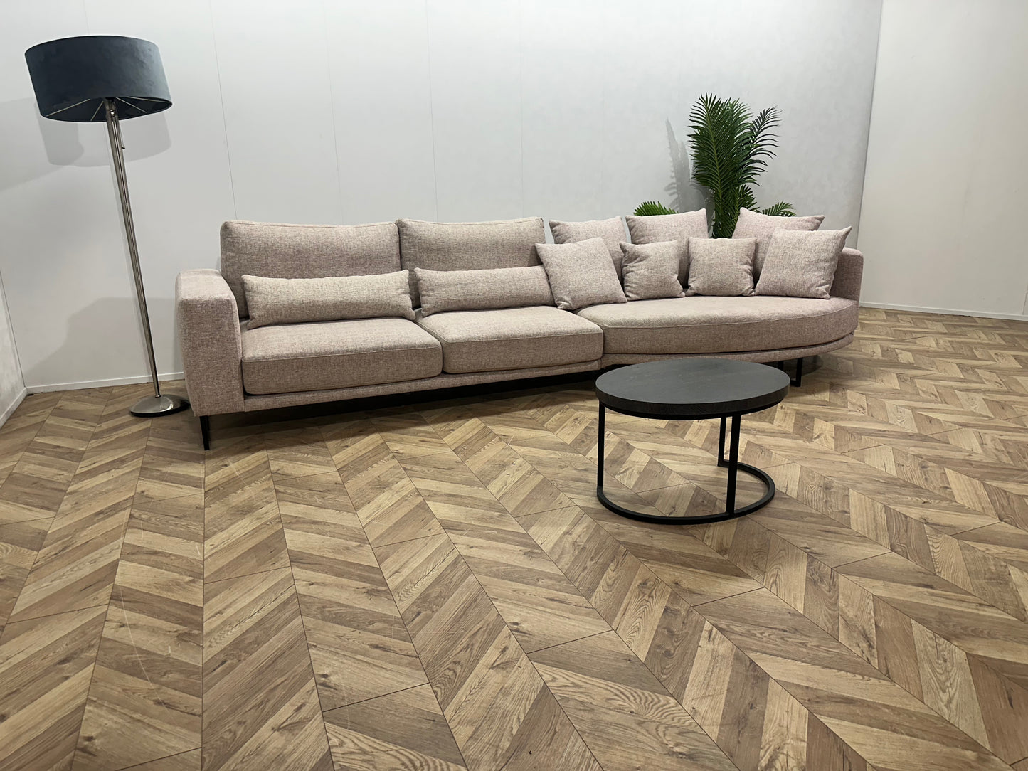 Crème Design Hoekbank ~ Losse Kussens Met Afneembare Hoezen