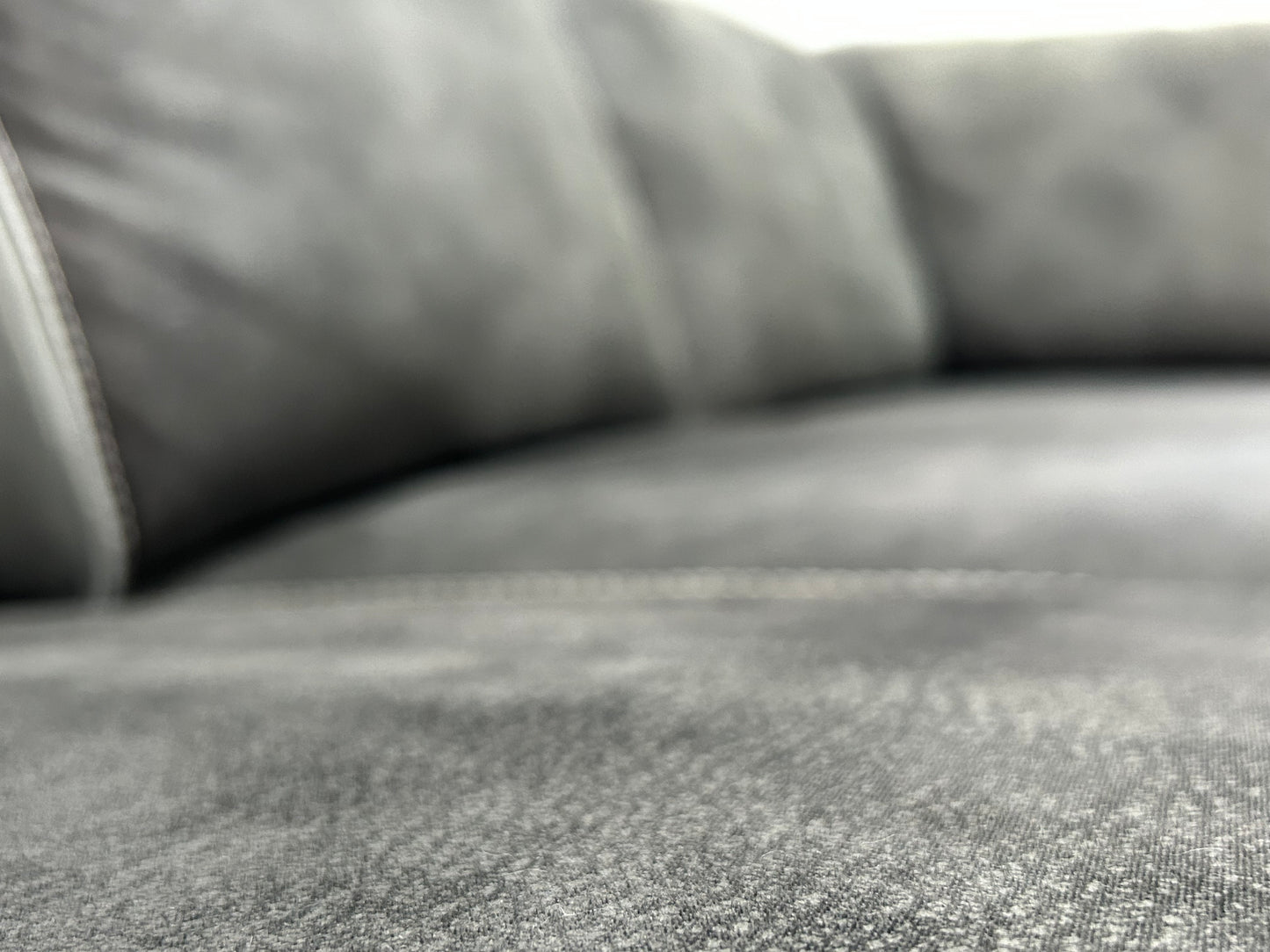 Donker Grijze Hoekbank ~ Vaste Kussens