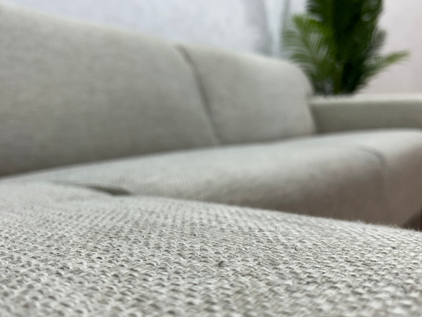 Creme Hoekbank ~ Vaste Kussens