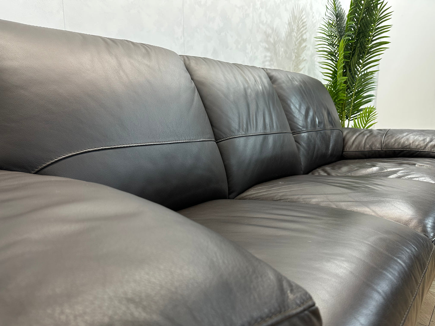 Leatherworld Bruine Echt Lederen Banken Set ~ Vaste Kussens