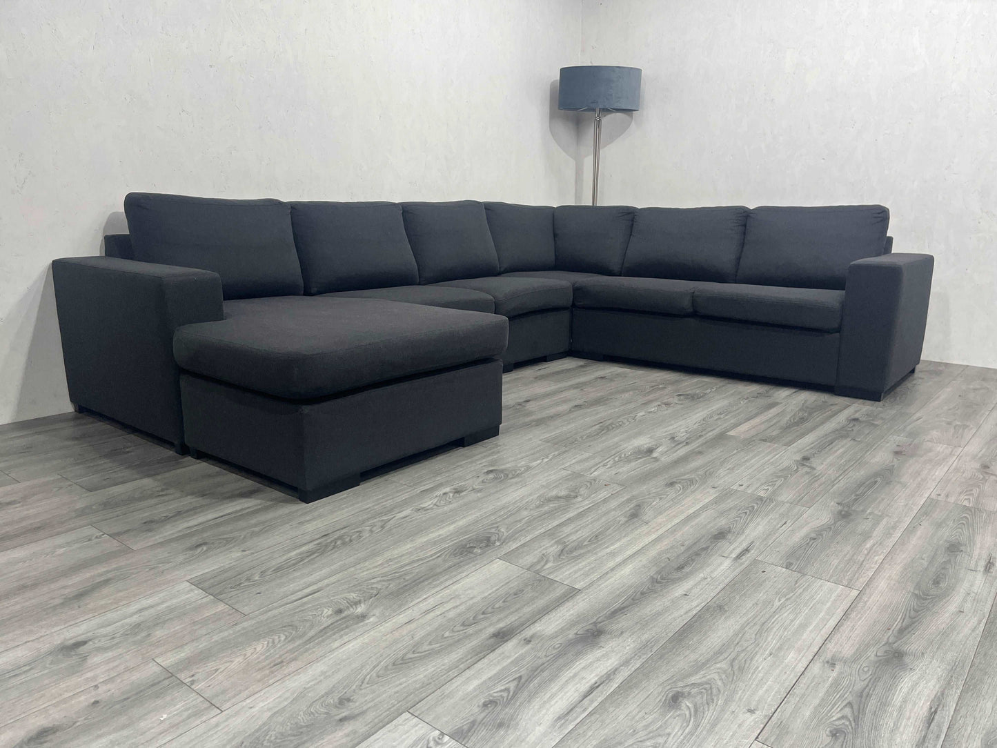 Antraciet U Bank ~ Losse Kussens