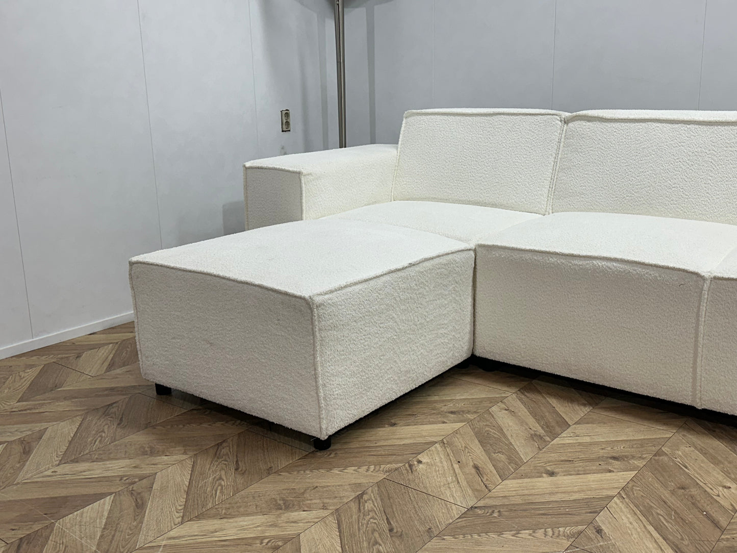Witte Bloucé Stoffen U Bank ~ Vaste Kussens