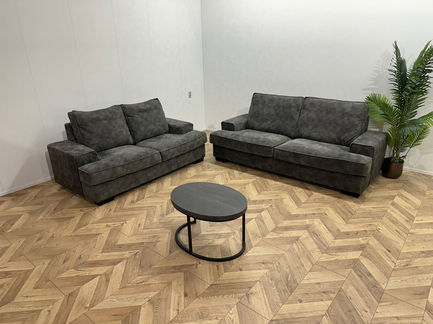Urban Sofa Antraciet Velvet Banken Set ~ Nieuwstaat