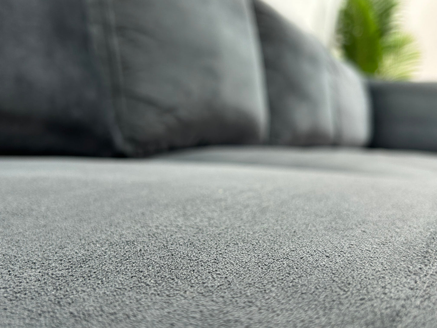 Blauwe Velvet U Bank ~ Losse Rugkussens Met Afneembare Hoezen