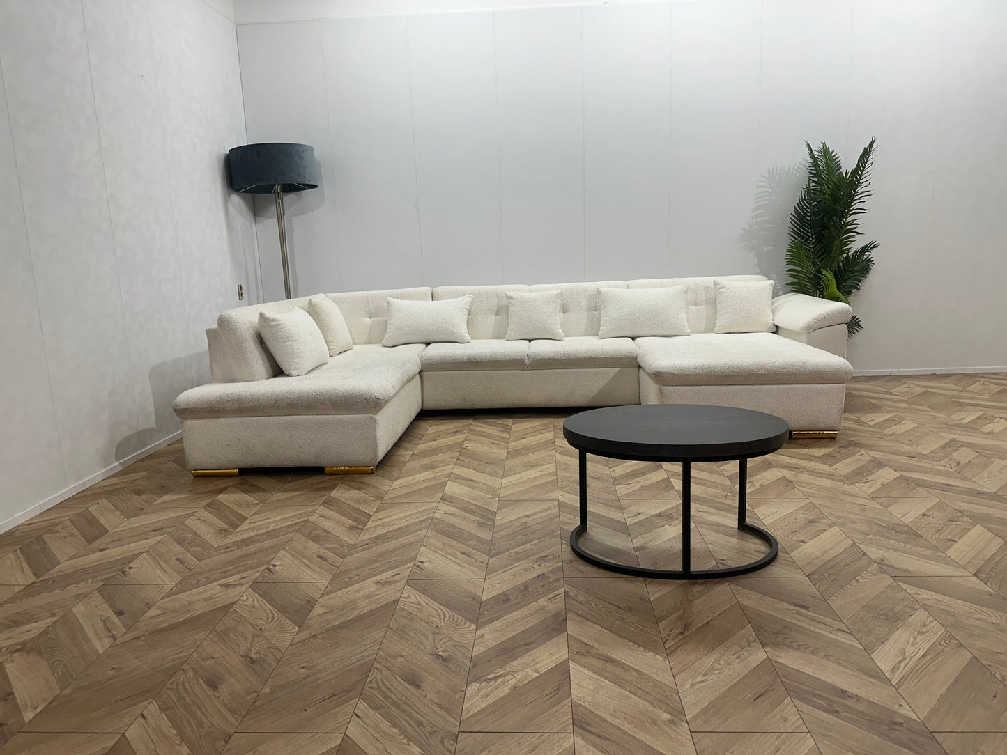 Witte Bloucé Stoffen U Bank ~ Vaste Kussens