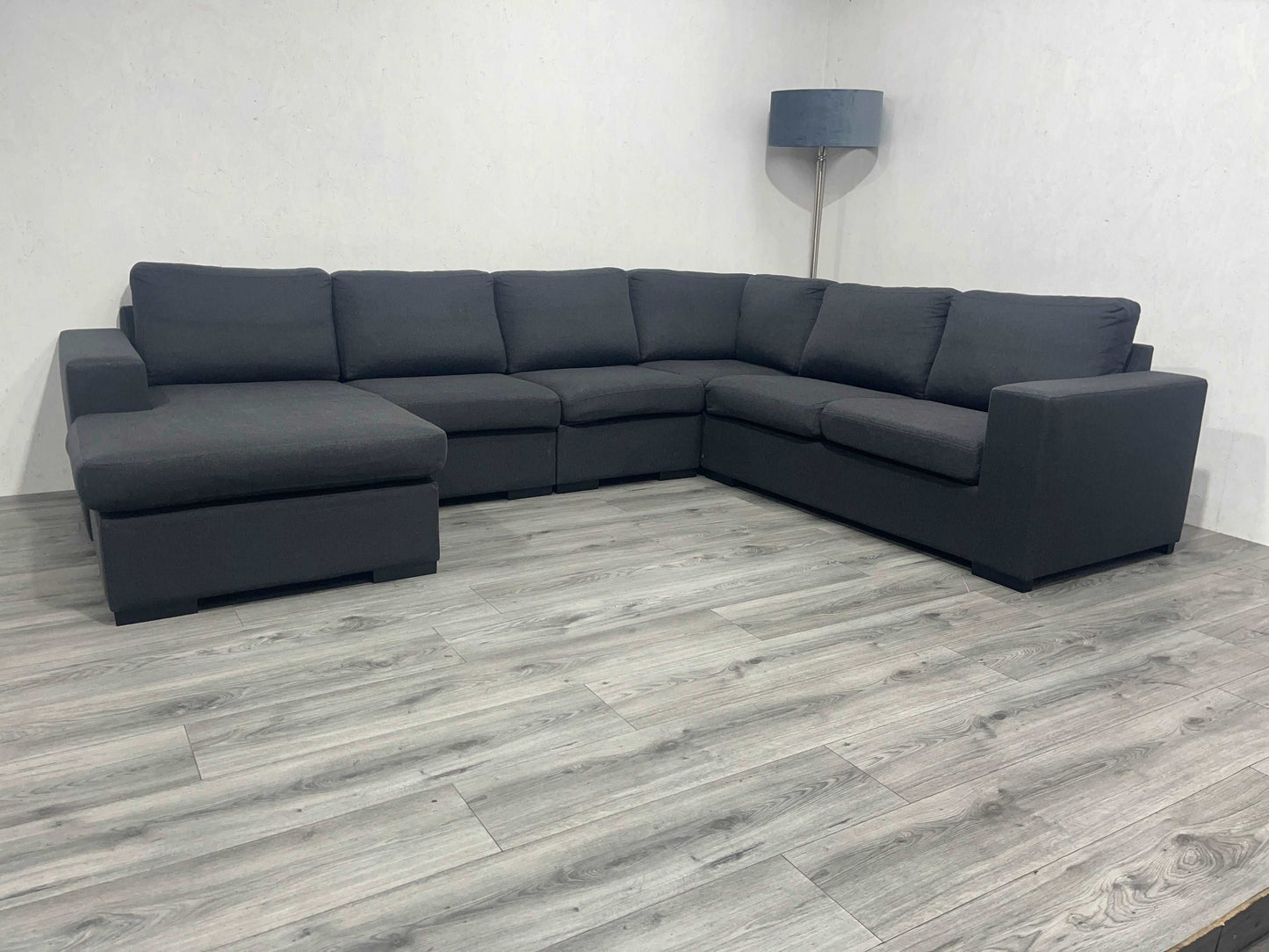 Antraciet U Bank ~ Losse Kussens