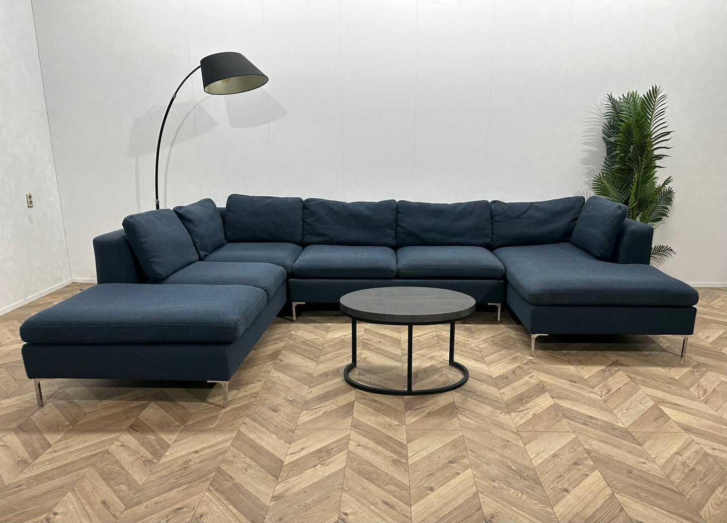 Blauwe U Bank ~ Losse Kussens Met Afneembare Hoezen