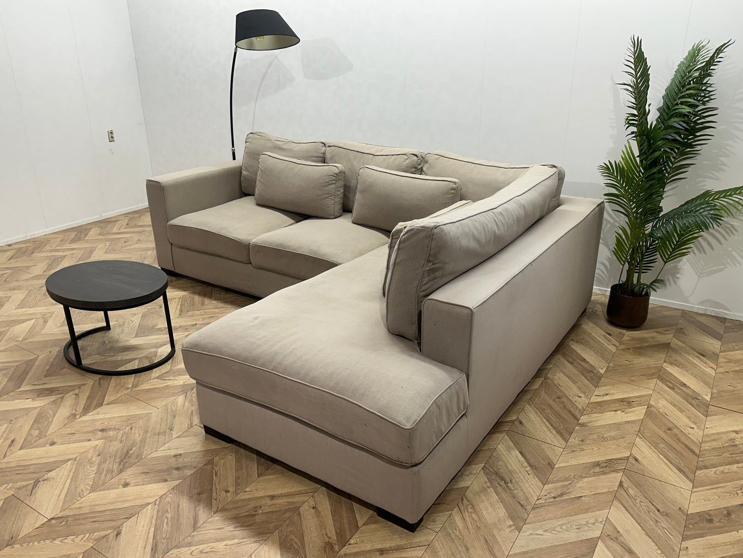 Beige Hoekbank ~ Losse Kussens Met Afneembare Hoezen