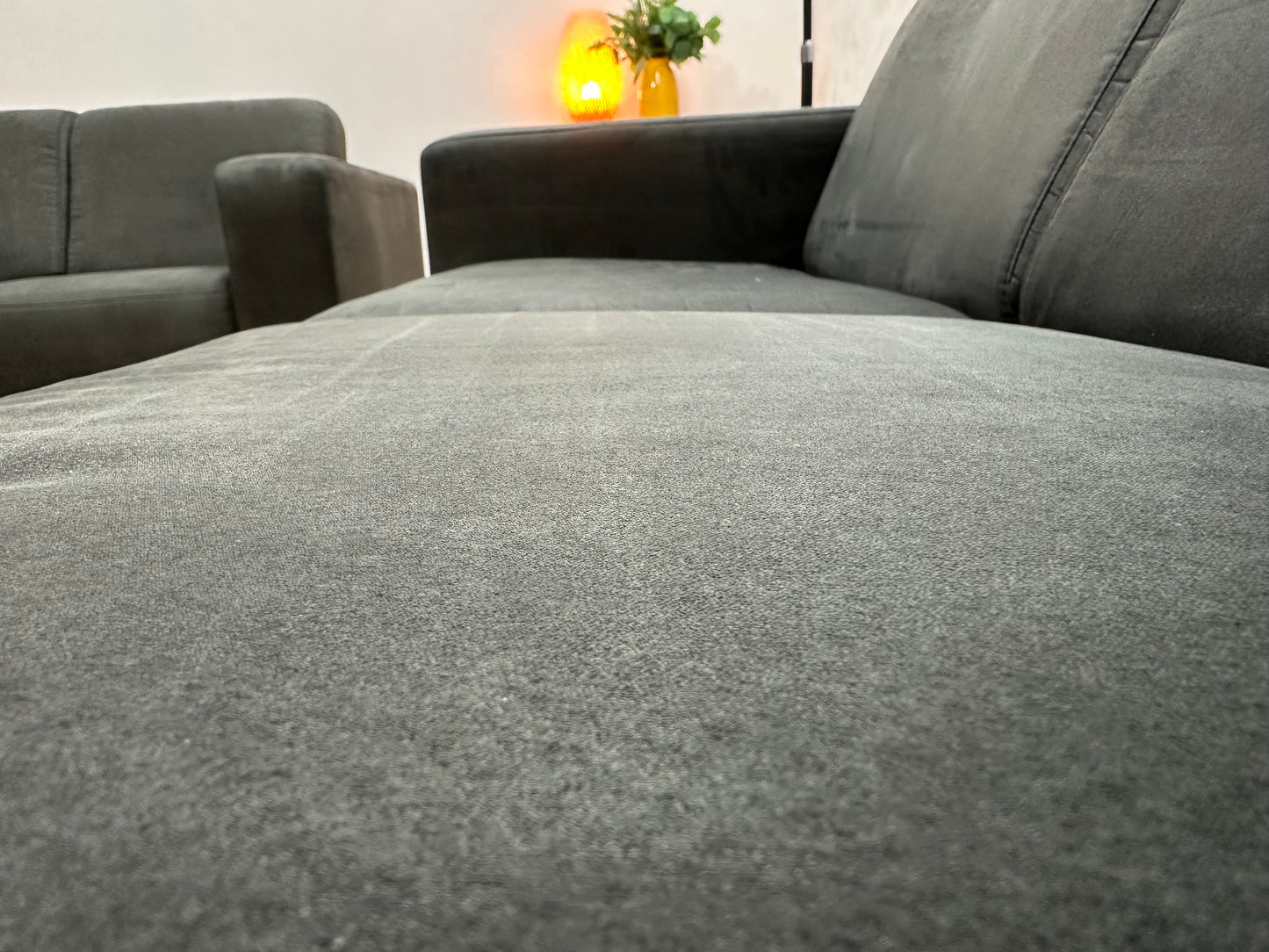 Antraciet Suède Stoffen Banken Set ~ Inruilvoordeel