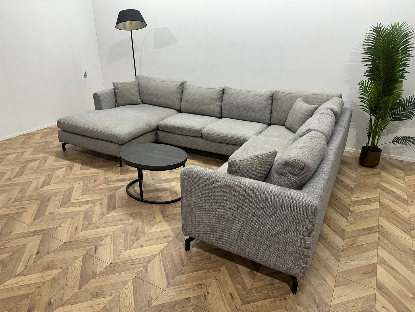 Licht Grijze U Bank ~ Losse Kussens Met Afneembare Hoezen