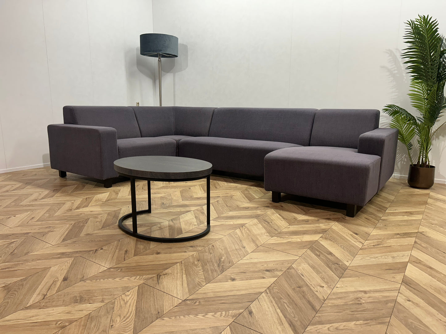Antraciet U-Bank ~ Vaste Kussens