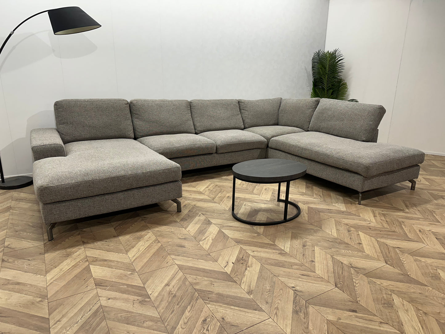 Licht Grijze U Bank ~ Losse Kussens Met Afneembare Hoezen