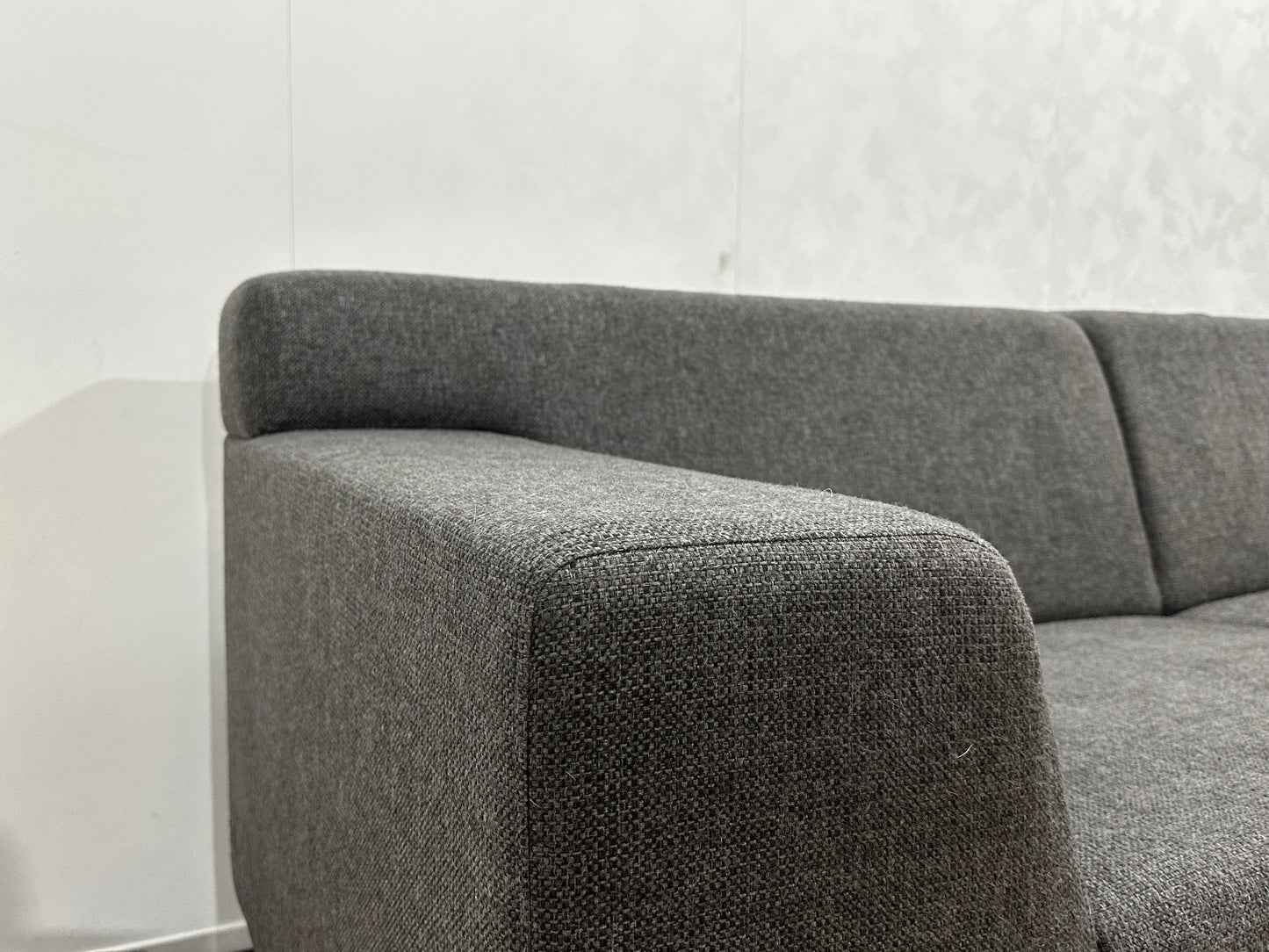 Antraciet Hoekbank Inc Hocker ~ Vaste Kussens