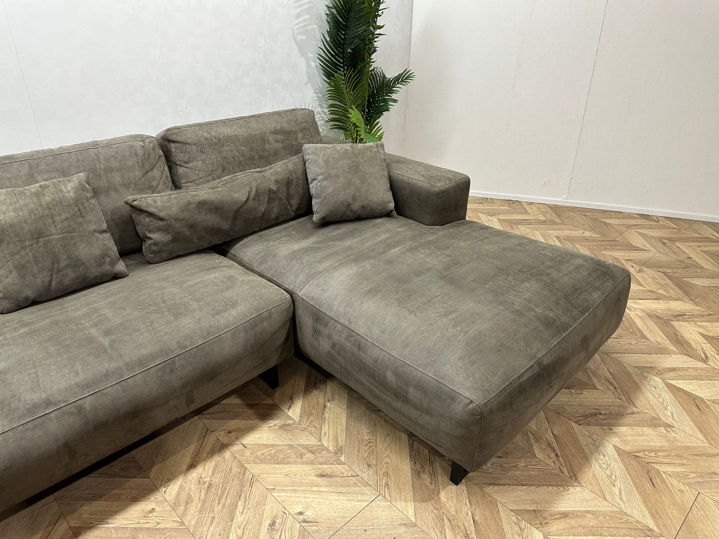 Suède Leather Look Leger Groene U Bank