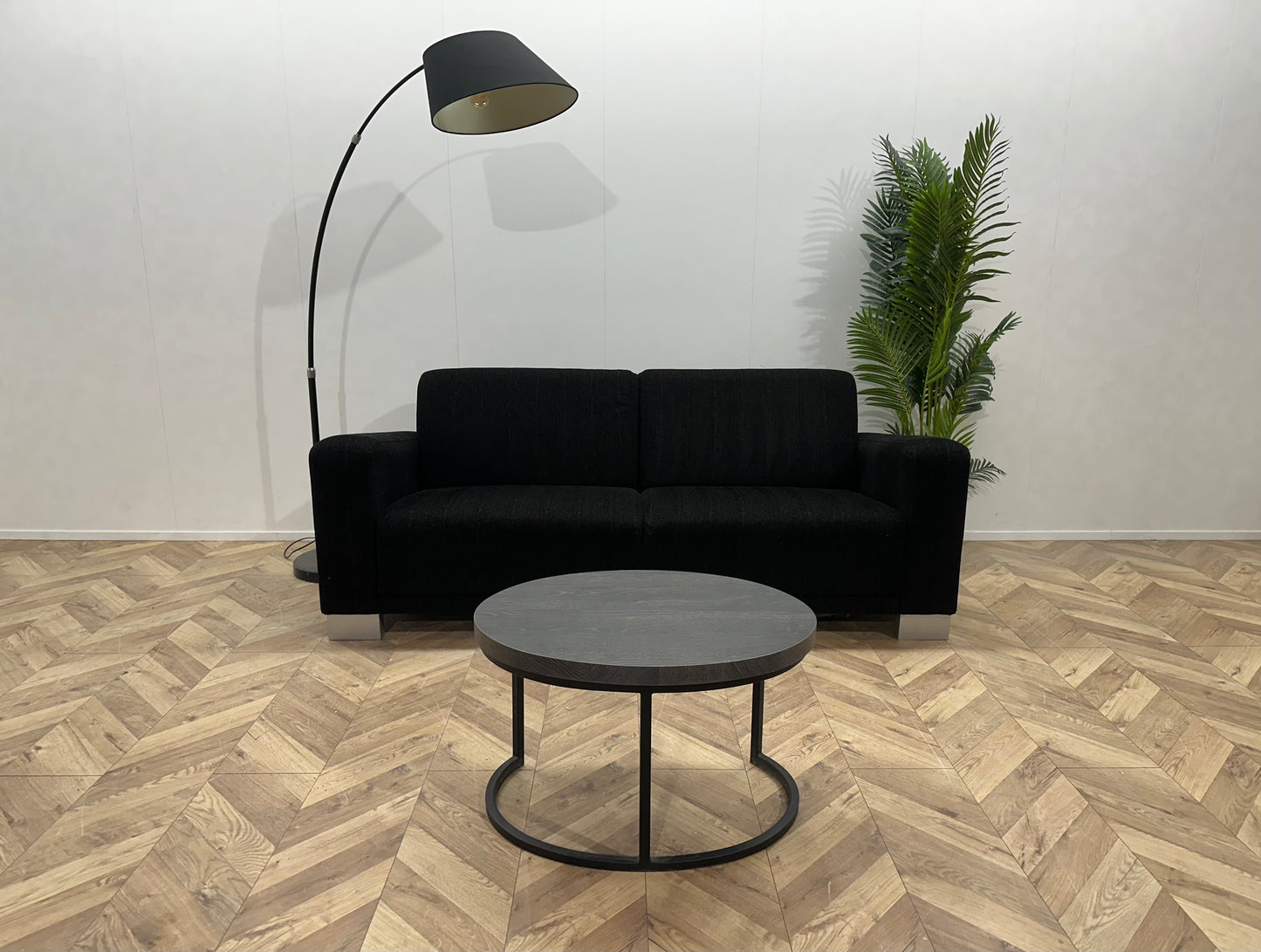In.House Zwart 2.5-Zits Bank ~ Vaste Kussens