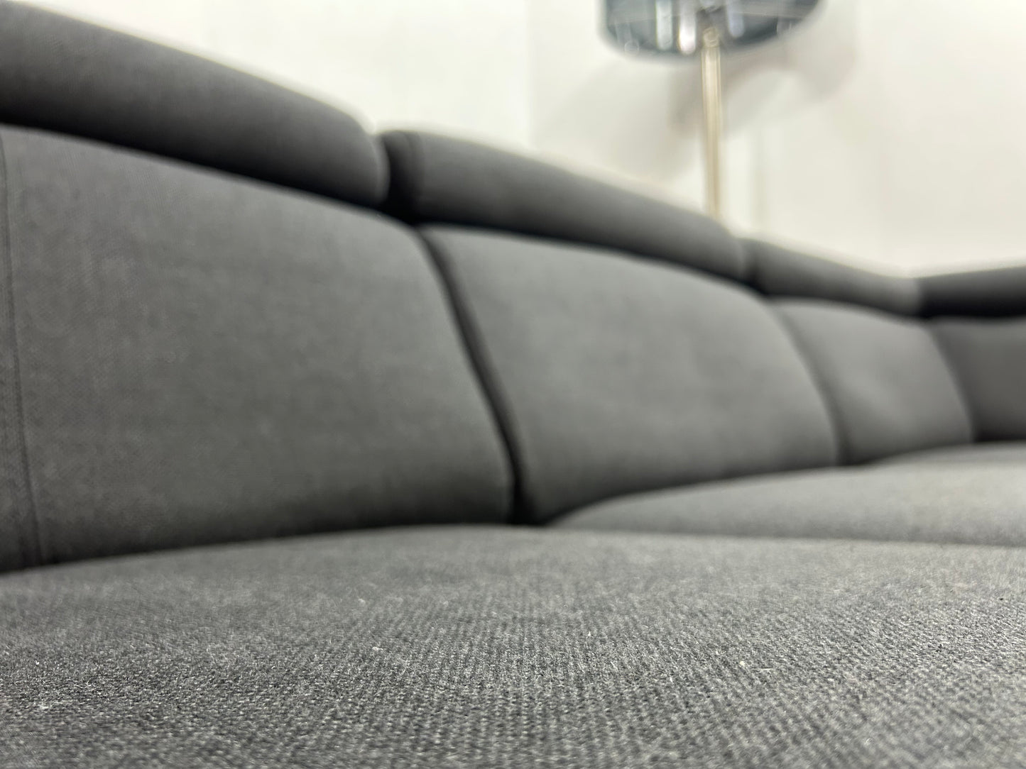 Zwarte Hoekbank ~ Verstelbare Hoofdsteunen