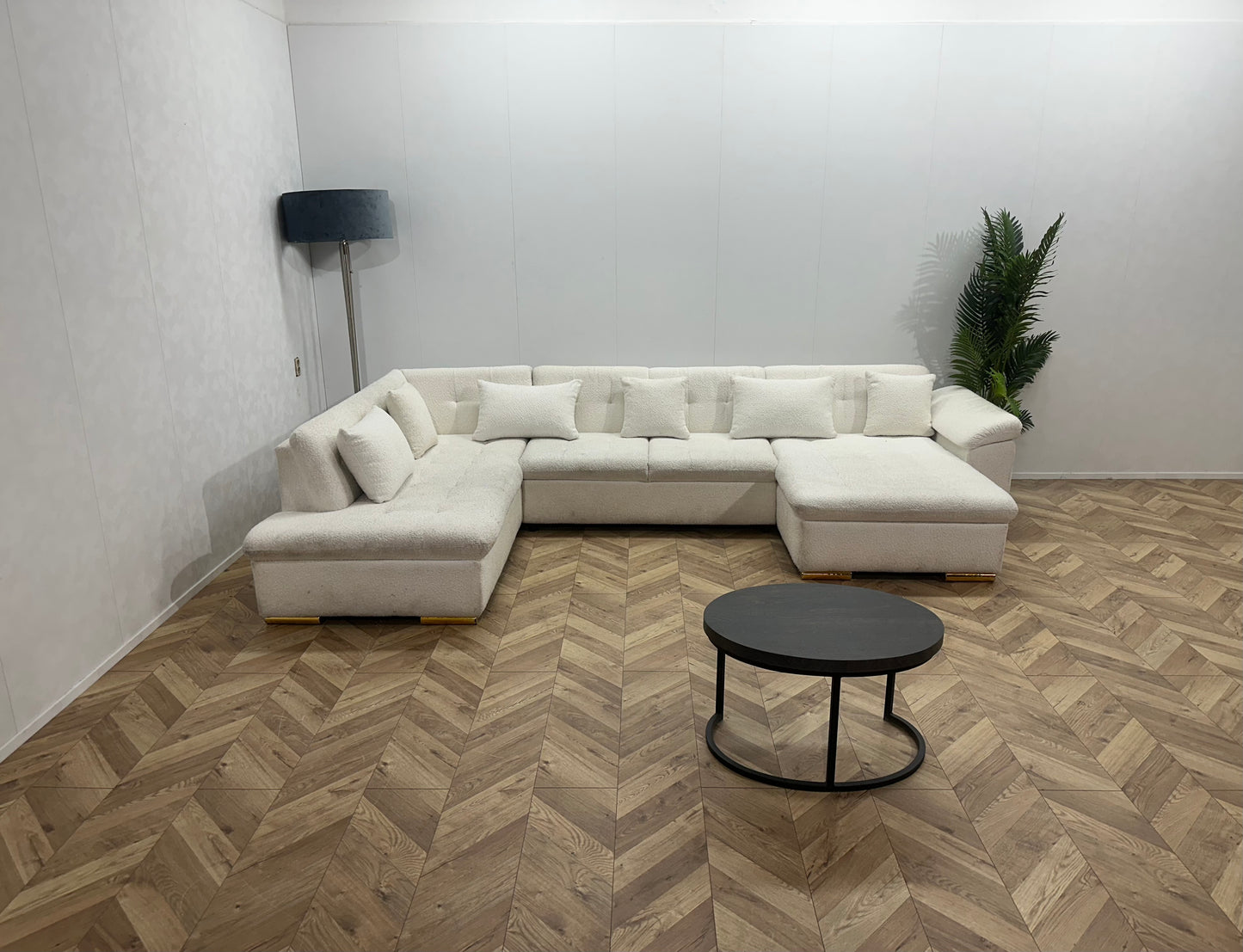 Witte Bloucé Stoffen U Bank ~ Vaste Kussens