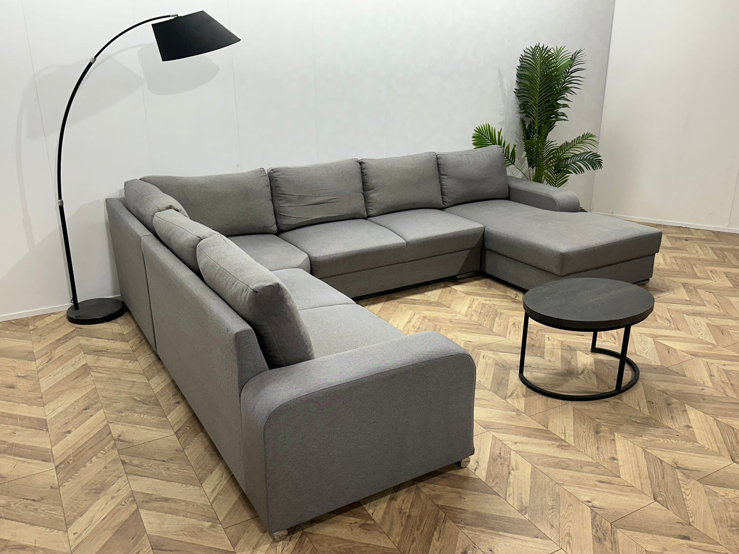 Licht Grijze U Bank ~ Losse Rugkussens Met Afneembare Hoezen