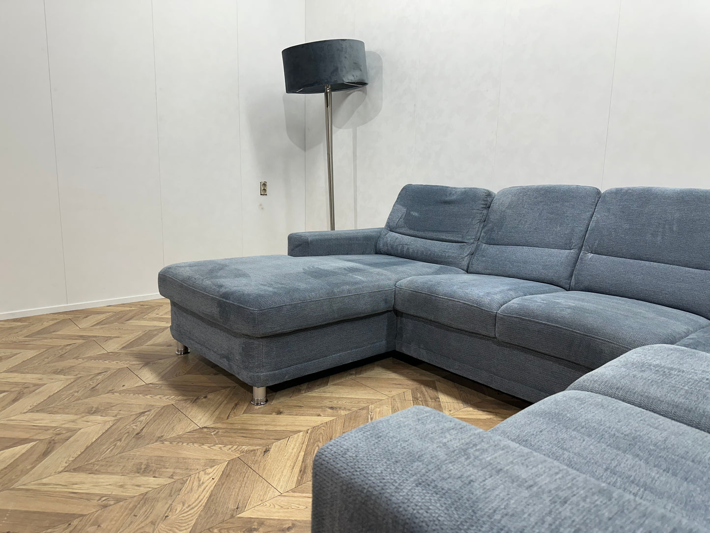 Licht Blauwe U Bank ~ Vaste Kussens