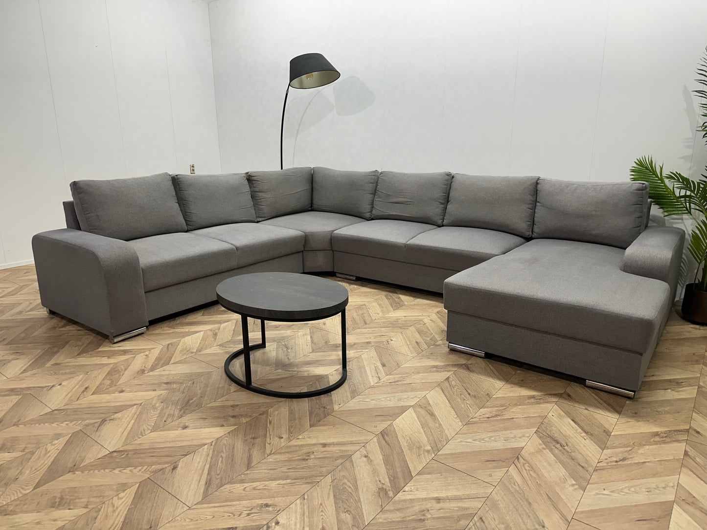 Licht Grijze U Bank ~ Losse Rugkussens Met Afneembare Hoezen