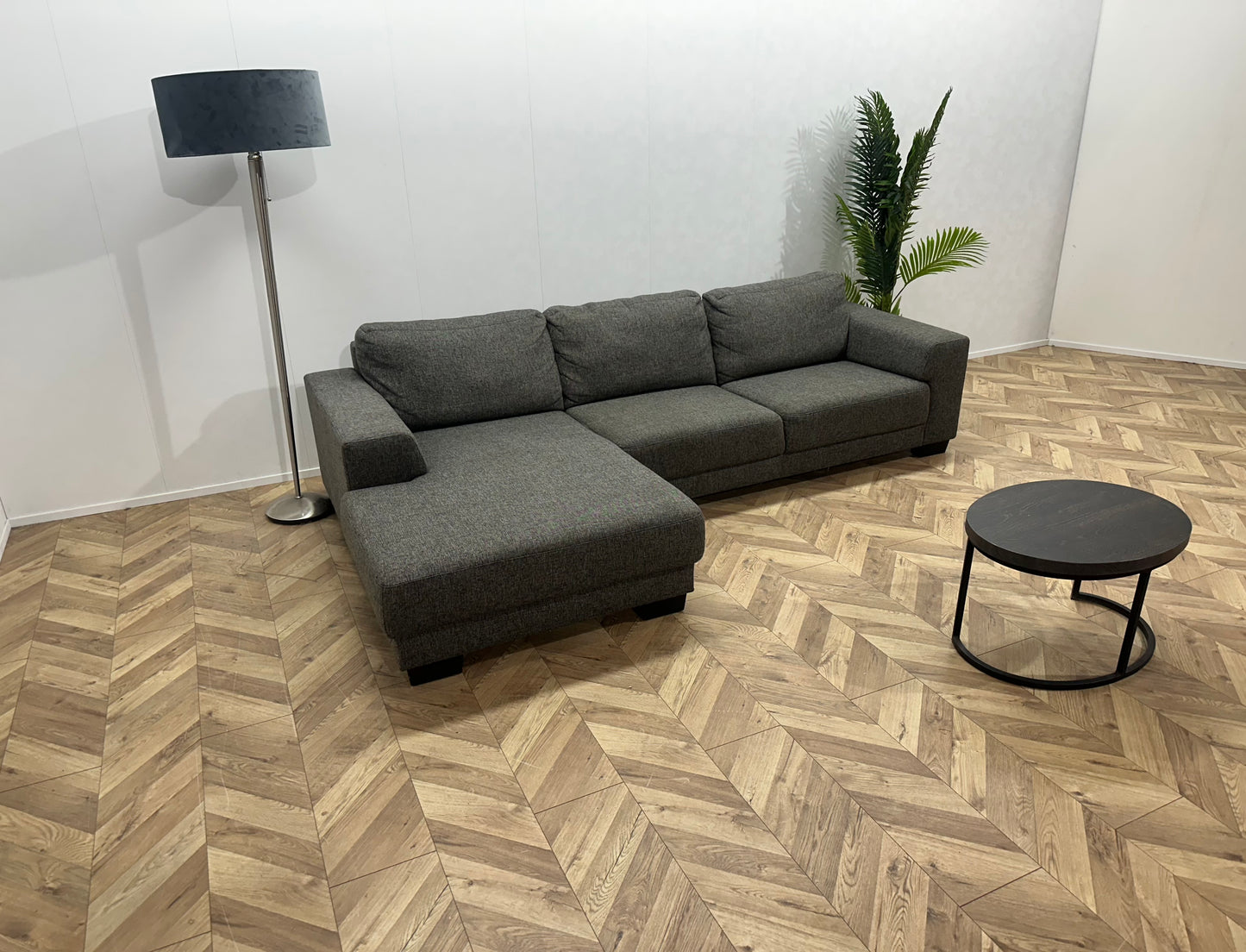 In.House Antraciet Hoekbank ~ Losse Rugkussens Met Afneembare Hoezen