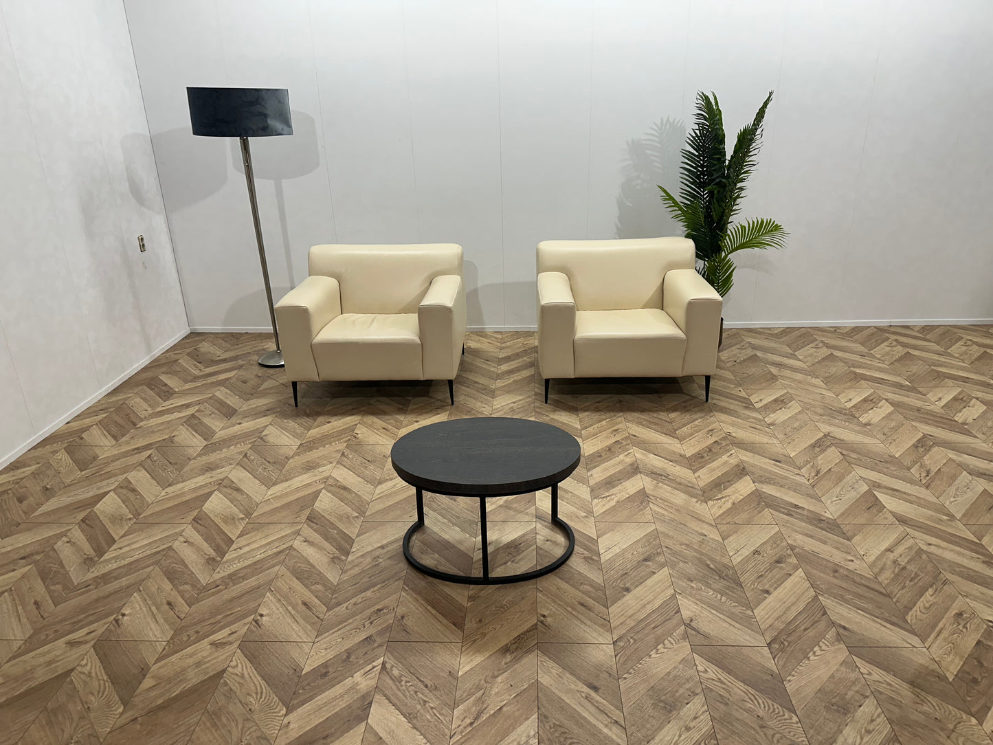 EnzoLuca Crème Echt Lederen Fauteuil ~ Vaste Kussens