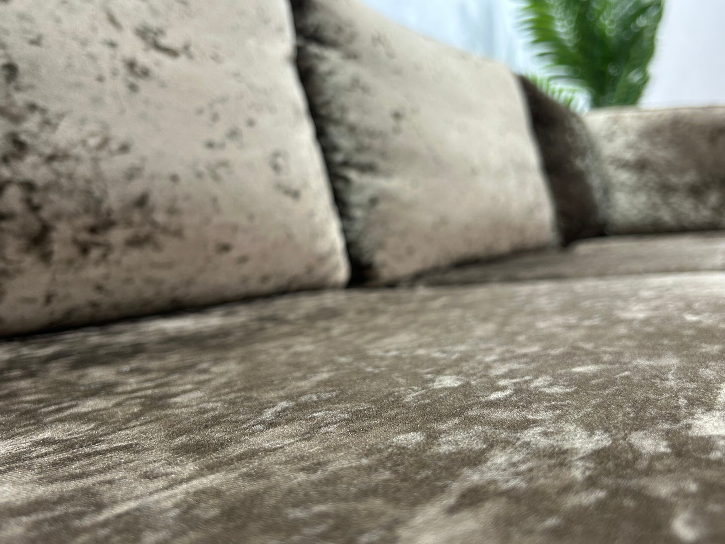 !Showroom Model! Bruine Velvet Hoekbank ~ Gecapptioneerd