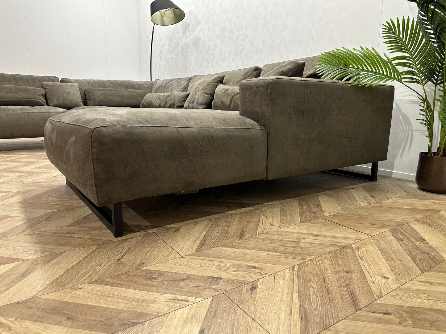 Suède Leather Look Leger Groene U Bank