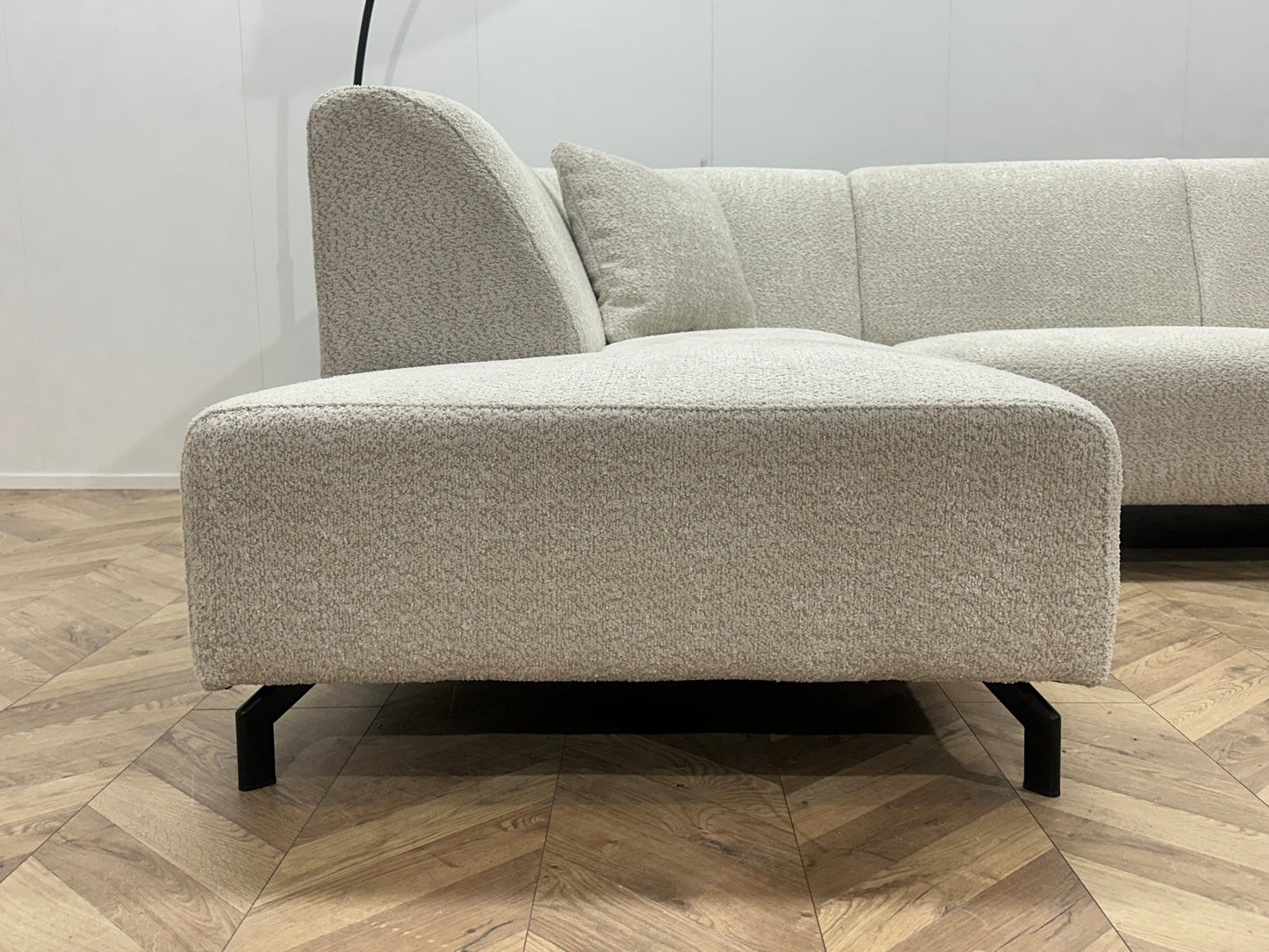 !Showroommodel! Crème Bouclé Hoekbank