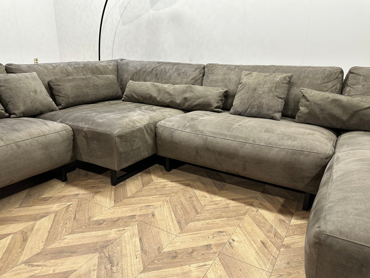 Suède Leather Look Leger Groene U Bank