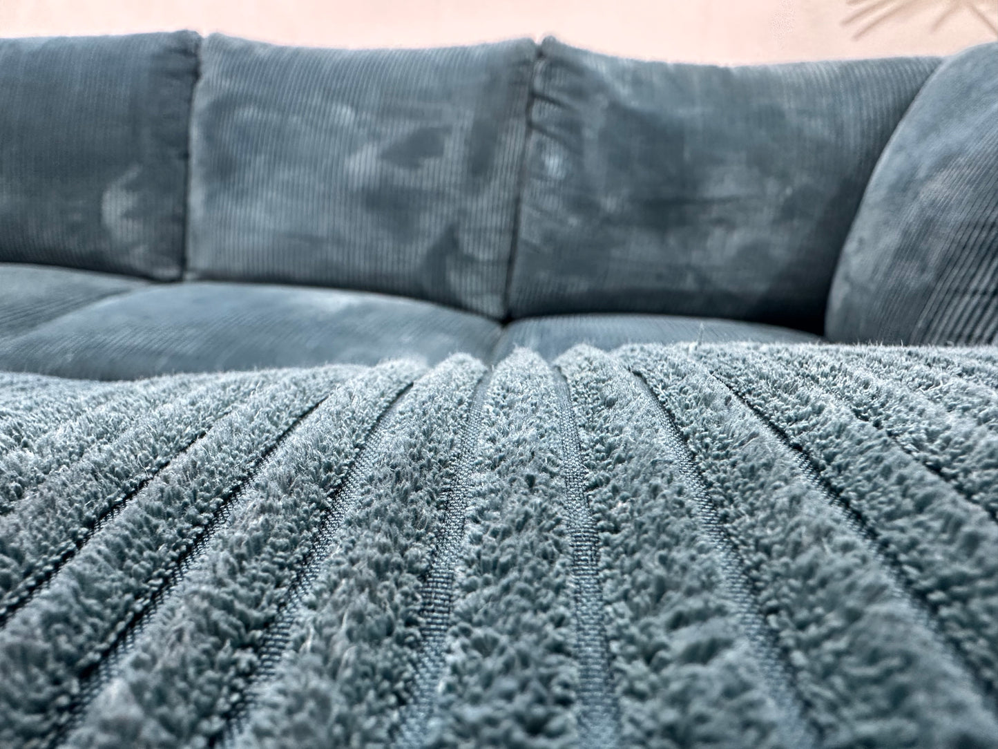 Blauwe Ribstof U Bank ~ Slaapfunctie