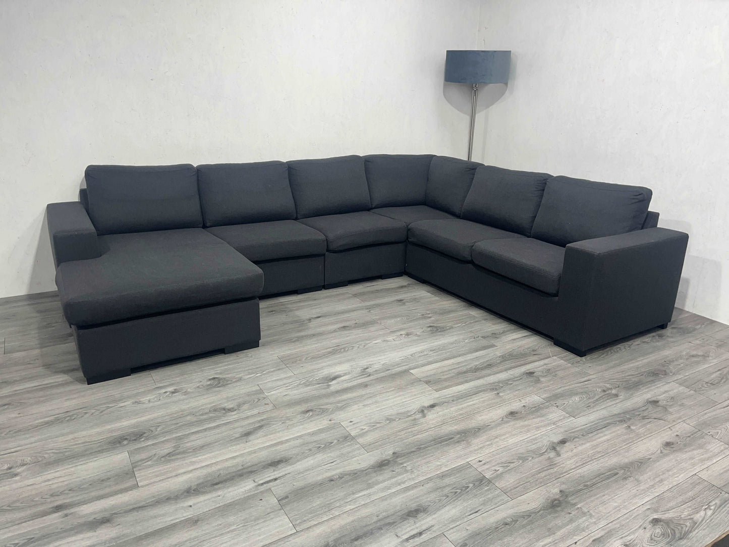 Antraciet U Bank ~ Losse Kussens