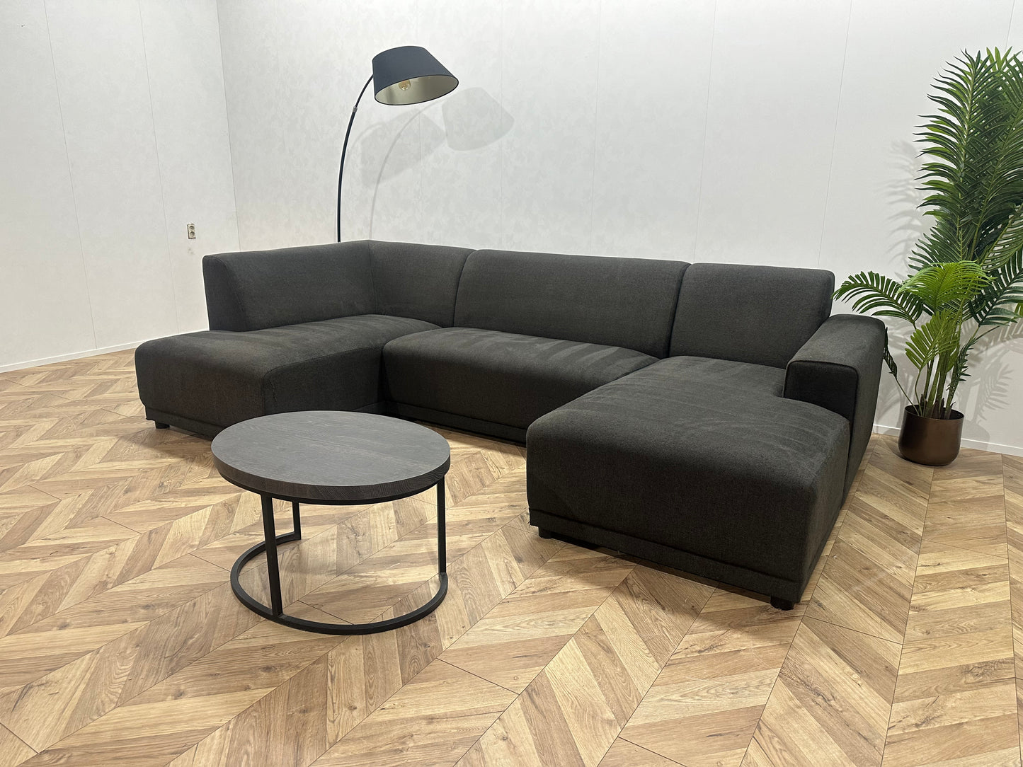 Antraciet U Bank ~ Vaste Kussens