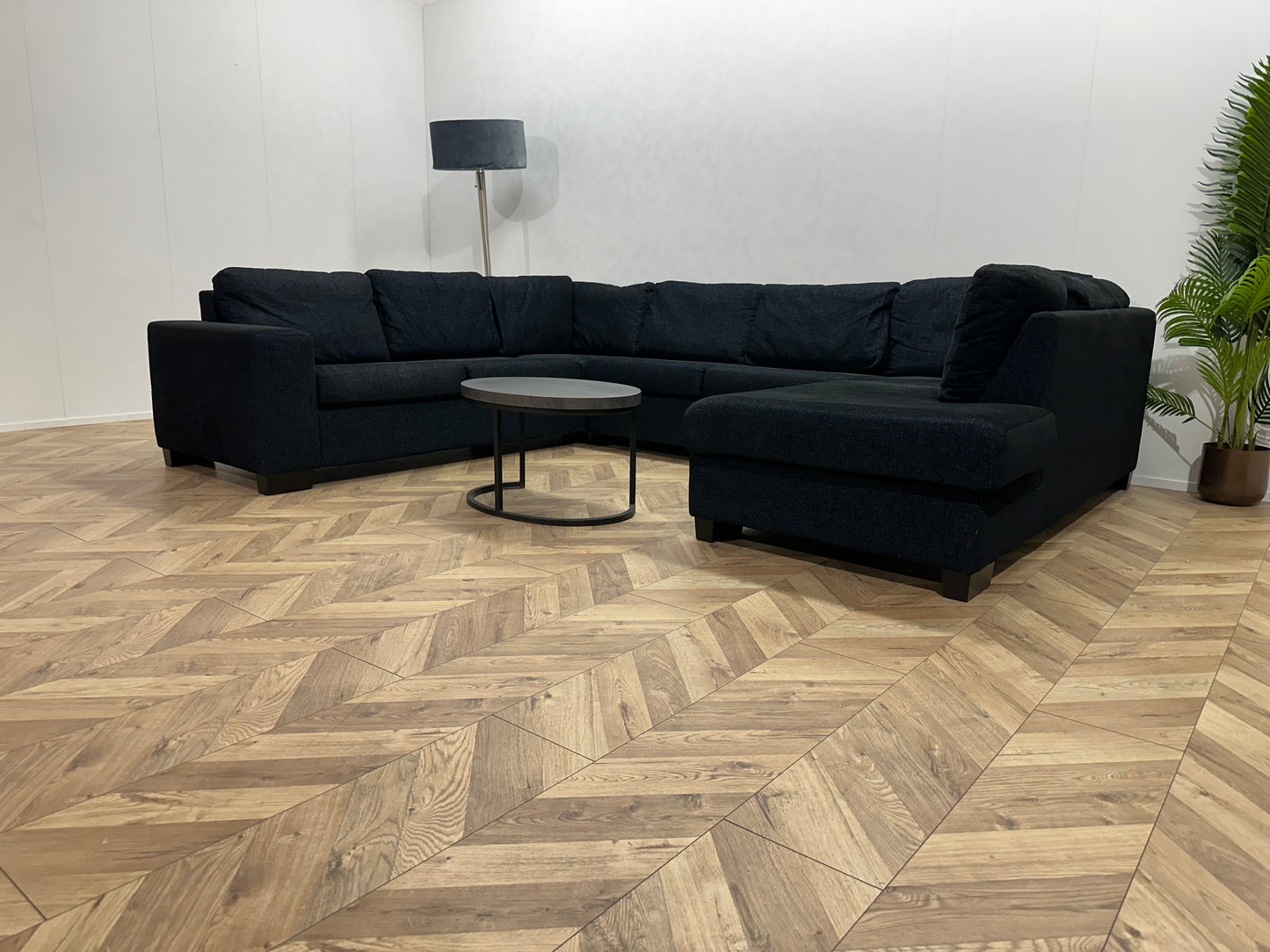 Ruime Donker Blauw/Antraciet U Bank ~ Losse Kussens