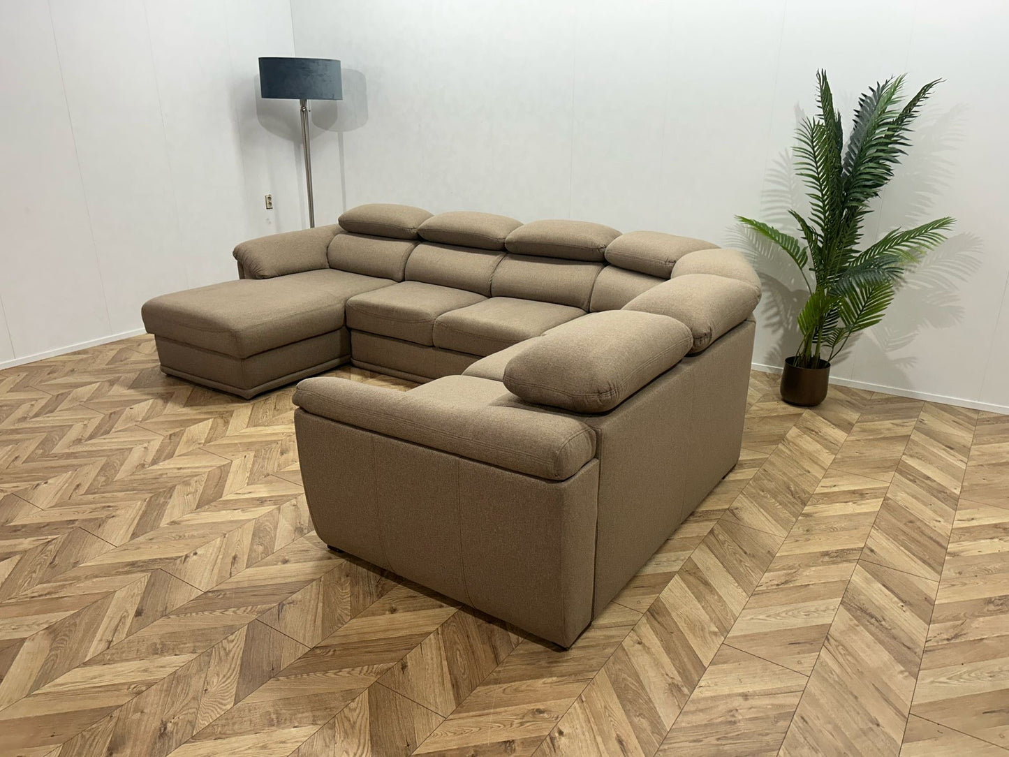 Beige U Bank ~ Slaapfunctie ~ Nieuwstaat