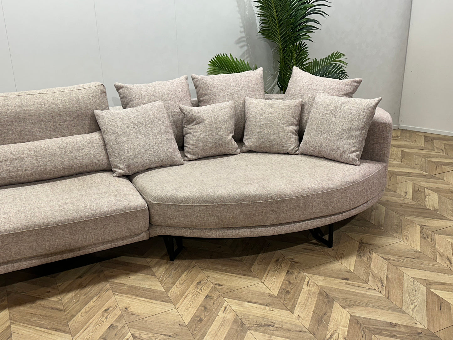 Crème Design Hoekbank ~ Losse Kussens Met Afneembare Hoezen
