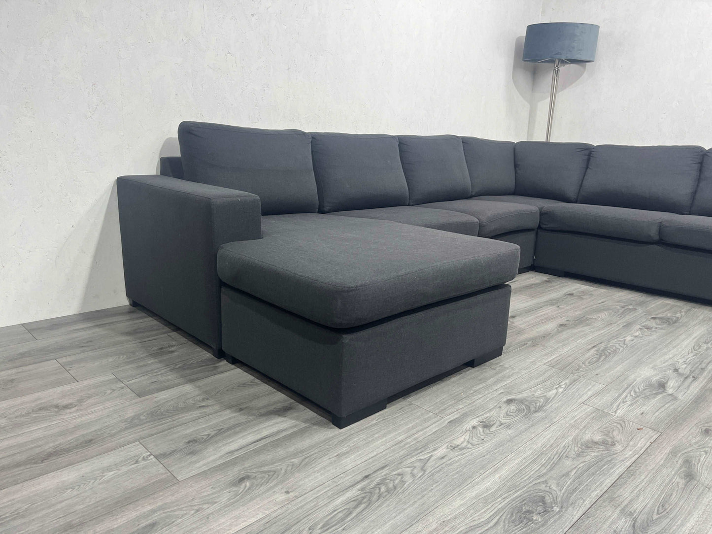 Antraciet U Bank ~ Losse Kussens