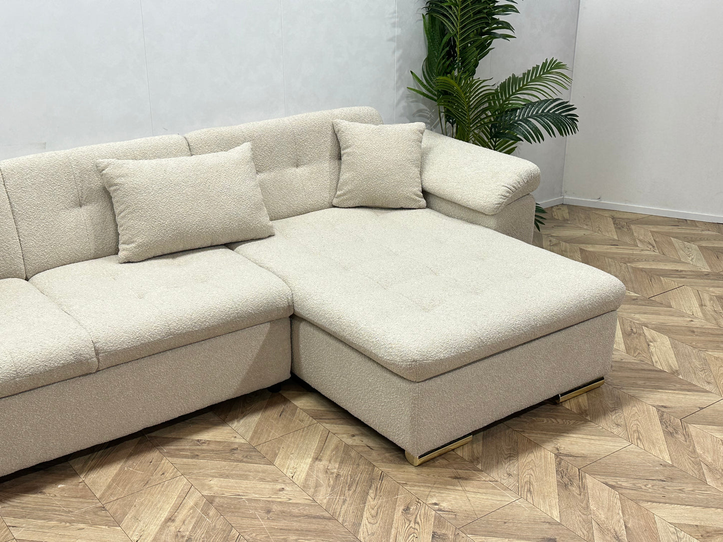 !Showroommodel! Crème Bouclé U Bank