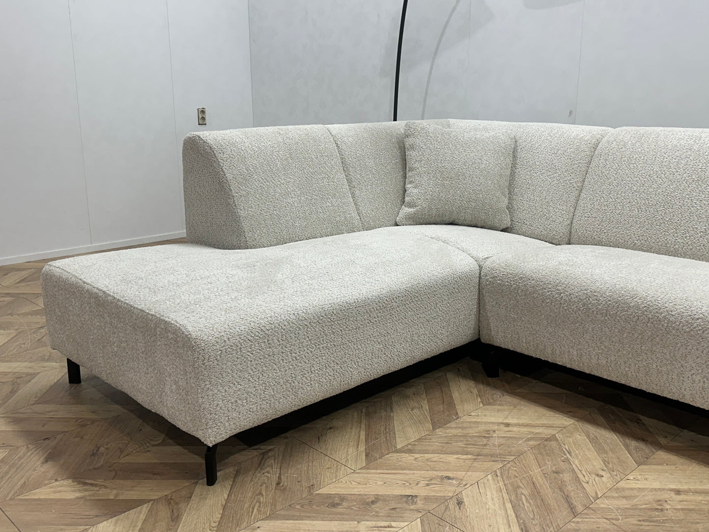 !Showroommodel! Crème Bouclé Hoekbank