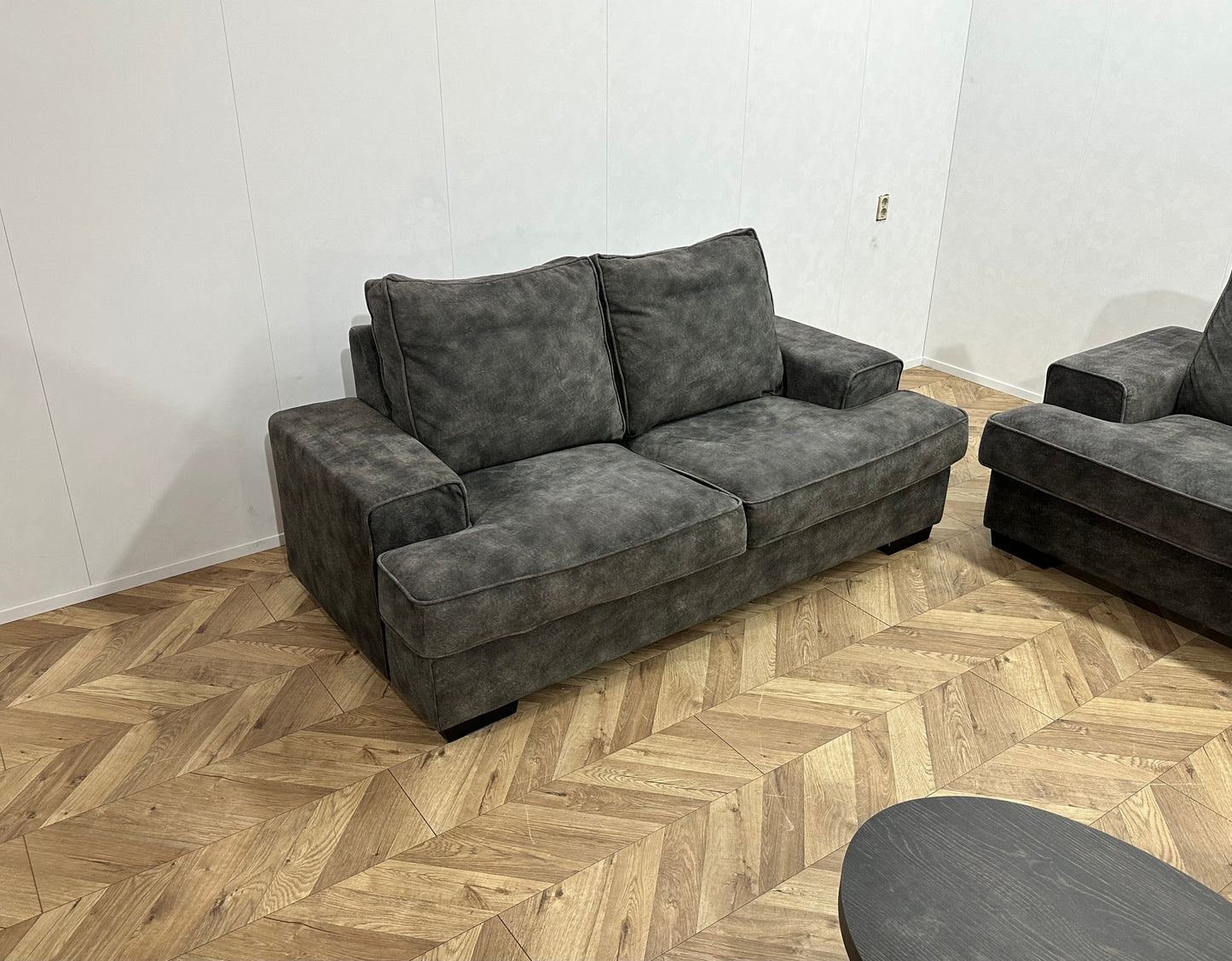 Urban Sofa Antraciet Velvet Banken Set ~ Nieuwstaat