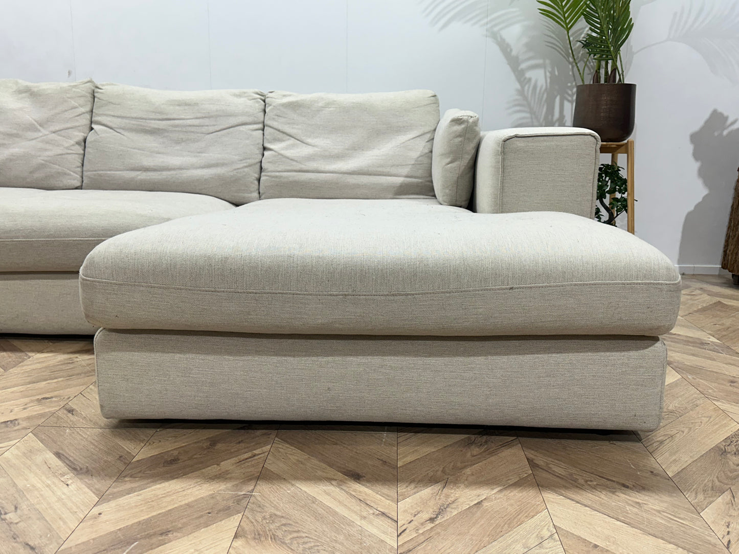 Crème Hoekbank ~ Losse Kussens Met Afneembare Hoezen